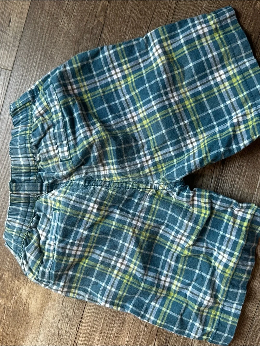 Gymboree Teal, Yellow and White Plaid Casual Shorts